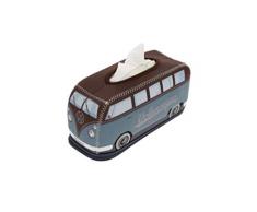 Brisa VW Collection - Volkswagen Hippie Bus T1 Van Dispenser per fazzoletti facciali di Neoprene, Distributore di tovaglioli, Porta Scatola per Salviette, Decorazione Tavola/Bagno (Petrolio/Bruno)