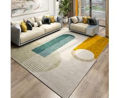 Tappeto tappeti soggiorno moderni tappeto da soggiorno moderno senape verde crema giallo design a righe geometriche tappeto bimba cameretta tappeti antiscivolo 200x300cm