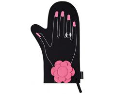 Kitchen Craft Diamante Guanto da Forno in Neoprene, Nero/Rosa