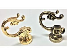 Fermatenda da muro fermatenda gancio tenda ottone ganci parete reggi tende gancio per tende fermatende a muro raccogli tenda reggi tenda ambrasse per tende embrasse bastone tenda G500 (bronzo)