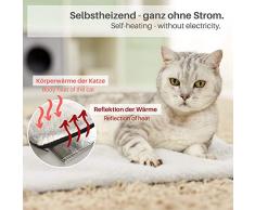 PiuPet® Tappeto autoriscaldante gatto 60x45cm I I Cuccia gatto I Coperta termica per cani gatti I Senza elettricità e batterie I Cuscino gatto I Cuscino gatti
