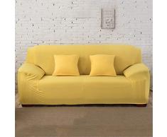 Odot Copridivano Elastico, Copridivano Salotto Protettore Imbottito Sofa Antiscivolo Ideale per Poltrone Mobili Copridivano (45x45cm Federa,giallo)