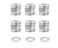 SHEENO 32 occhielli per tende, anelli rotondi in plastica, diametro interno 40 mm, a basso rumore fai da te, per tende da finestra, tenda da doccia, armadietti e porte