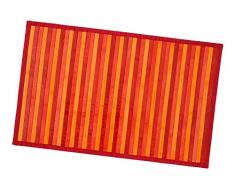 Tappeto Bamboo Legno Stuoia Cucina Bagno Camera Degradè Varie Misure Tovaglietta Colazione Retro Antiscivolo MOD.Bamboo 50x275 Rosso