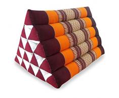 livasia | Cuscino Triangolare thailandese | Sostegno della Schiena e della nuca | Cuscino Relax dai Colori allegri