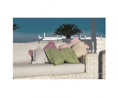 LAtelier 17 Cuscino arredo decorativo a forma di fiocco in puro cotone, Collezione: Baby Shabby Chic 40x60 cm 6 varianti VERDE