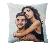 Cuscino in Peluche Personalizzato con Foto 45x45 Regalo per San Valentino, Compleanno, Festa della Mamma, Peluche [081]