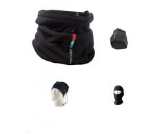 farbrothersonline SCALDACOLLO CONTRO VENTO E FREDDO COLLARINO PARACOLLO SALVAGOLA PARAFREDDO 614-N NERO DOPPIO PILE BARRIERA CONTRO VENTO E FREDDO CAPPELLO CON LACCETTO ELASTICO TAGLIA UNICA