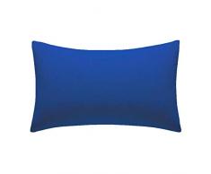 Housewife - Set di 4 federe per cuscino per camera da letto, in policotone, tinta unita, 50 x 75 cm, colore: blu reale