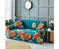 Stillshine Copridivano Elasticizzato Fantasia, Tessuto in Elasticizzato Stampa 1/2/ 3/4 Posti Nordico Poliestere Anti Acaro/Rughe/Polvere Fodera Divano Lavabile (3 Posti,Verde Scuro)