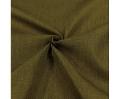 Generico Tessuto Idrorepellente al Metro - Stoffa ANTIMACCHIA in Poliestere - Sabri Canvas - Morbido e Resistente - Altezza 140 cm - 1 QTA = 50 cm - 22 Colori (Verde Oliva 11)