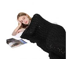 XZSBDXHH Coperta Intrecciata Lavorata a Maglia Grossa Lana Coperta Calda e Accogliente Fatta a Mano allUncinetto Tessuta Morbida Fatta A Mano Coperta Divano Decora per Divano (F 50x50cm)
