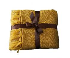 WEN 130x180cm Lavorato a Maglia della Nappa della Coperta del tiro al 100% ciniglia Cavo Caldo Molle Coperta allUncinetto for Couch Sofa Poltrona Letto casa