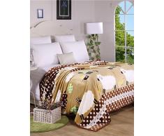 kiuytghnb comforter morbido semplice moda modello caldo ispessimento flanella coperta trapunta, Pile, w79" x l90"