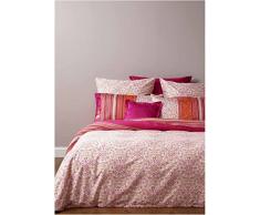 BASSETTI - Completo lenzuola copriletto GRANDFOULARD “Arona” cm. 250x280 sotto c/angoli cm. 175x200+30 + 2 federe col. R1 rosso