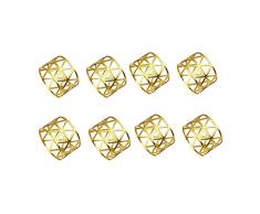 通用 Fibbia per Tovaglioli in Metallo Cavo Portatovaglioli Semplice E Delicato Portatovaglioli di Carta Dorata per Matrimonio Tazza, Feste, Nozze Compleanno Natale Festa Tabella Decorazioni (Glod)