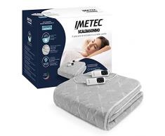 Imetec Scaldasonno Adapto matrimoniale, Basso consumo, Riscaldamento rapido, Temperatura personalizzata, Tessuto trapuntato anallergico, Made in italy, 2 comandi con 6 temperature, 150 x 160 cm