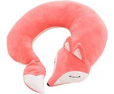 Cuscino da viaggio Volpe Carino Cuscino per nuca Viaggio Bambino Adulto U-Cuscino di Supporto Collo Confortevole Cuscino Cervicale Ergonomico Cuneo Nuca Aereo Auto Cuscino Sonno Ufficio