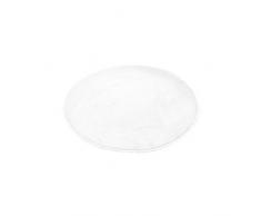 Douceur dInterieur 6GMB270BC Vitamine - Tappeto per Bagno, Rotondo, in Poliestere, 60 x 60 x 1 cm, Colore Bianco