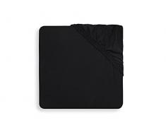 Jollein, lenzuolo con angoli elasticizzati in jersey, 60 x 120 cm, colore: Nero con angoli in jersey 60 x 120 cm, lenzuolo con angoli elasticizzati in jersey, 60 x 120 cm, colore: Nero nero