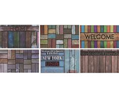 ZERBINO WELCOME TAPPETO FUORIPORTA ESTERNO O INTERNO 45X75 100%GOMMA SUPERFICIE FLOCCATA E STAMPATA