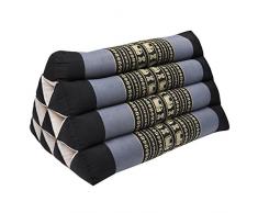 Wilai GmbH Cuscino Triangolo Thai, guanciale, Fabbricato in Thailandia, Nero/Viola (81300)