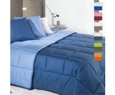 Trapunta caldissima piumone anallergico Matrimoniale - bicolor N364 VERDE SCURO-VERDE