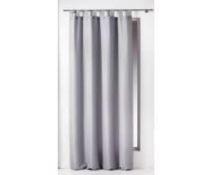 Douceur D'Intérieur - 1600516, Tenda Con Passanti , 140 X 260 Cm , Essentiel , Poliestere Unito , Grigio