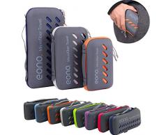 Amazon Brand - Eono Asciugamano in Microfibra, Spiaggia Si asciuga Rapidamente, Super Assorbente, Compatto, Perfetto per Lo Sport, Viaggi, Campeggio, Palestra, Piscina - Blu, 60x30cm