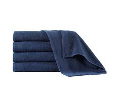 Casa & Giardino, Biancheria e Biancheria da letto, Asciugamani, Asciugamani Doccia 5 Pezzi Cotone 450 gsm 70x140 cm Blu marino