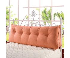 CAMZ - Cuscino triangolare per lettura, grande, con due letti singoli, per letto e letto a castello, in lino, triangolare, con cuneo triangolare