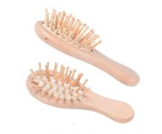 Beaupretty 2 pz spazzola per capelli in legno faggio naturale cuscino daria paddle spazzola testa cuoio capelluto massaggio pettine per hotel di casa 12x4x3cm