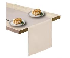 BAZIOE Runner da Tavola Moderno Beige Runner da Tavolo in Velluto Lavabile di Alta qualità per la Decorazione di Matrimoni di Compleanno di Tavoli, Feste, Festival