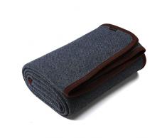 ACUSHLA Coperta in Lana Merino - 3,5 Libbre Calda, Spessa, Lavabile, Grande 63 X 79 Coperta per Esterno, Campeggio, Divano, Letto, Viaggio - Coperta in Lana Super Morbida - Twill Grigio