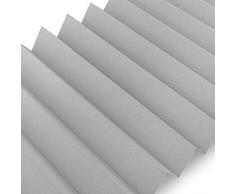 Victoria M. Tenda Plissé, 90 x 200 cm, grigio, Tenda plissettata EasyFix Klemmfix montabile senza fori