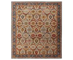 Costa multicolore tradizionale orientale stile antico fatto a mano trapuntata 100% lana Area tappeti & tappeto (80 x 280 cm - 2,6 x 28 corridore)