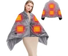 FYDK Termocoperta Riscaldante Elettrica USB,Coperta A Scialle Riscaldata,Coperta Elettrica Riscaldata con 3 Livelli di Riscaldamento,Coperta Termica Portatile Riscaldata Elettrica