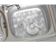 Wenko 2003010100 Tappetino per Lavello Stone, Plastica, Materiale Plastico, 31 x 26 cm, Trasparente