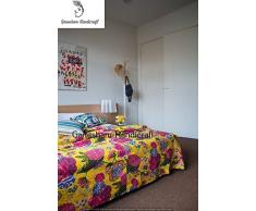 indiano hippie gypsy Home Decor, camera da letto Decor, Bohemian Bedding, Bohemian copriletto, coperta, copriletto, Handmade Quilt, kantha Bedding, vintage kantha Quilt, indiano lenzuolo