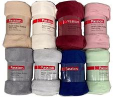 Corredocasa Plaid in Morbido e Caldo Pile Disponibile in Tinta Unita e Fantasie Assortite con/senza Pelliccia Interna Varie Misure (Bordeaux senza pelliccia, 200x220 CM)