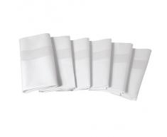Business-Coffee, Set di tovaglioli in Stoffa, 6 pz, Bianco (Weiß)