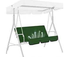 EEUK Fodera per Cuscini Dondolo Tre Posti, Coprisedili per Altalena da Giardino di Ricambio Impermeabile e Antipolvere, Solo Coprisedile(Size:150x150x10cm,Color:Verde)