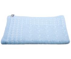 Babys Only Coperta lavorata a maglia per bambini 95 x 70 cm, Blu (Baby Blau)