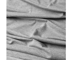 Jersey cotone - tessuto Jersey elastico di 95% cotone e 5% elastan - stoffa al metro (grigio chiaro melange)