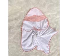 2 pezzi di rosa bordato da fasciare a punto croce, 100% cotone, 75 x 75 cm coperta bianca a punto croce