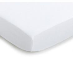 Julius Zöllner, lenzuolo con angoli in jersey per culla e lettino di misura 90 x 40 cm, Cotone, bianco, 90x40