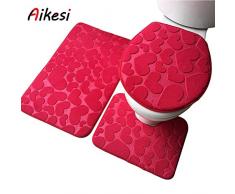 50 x 80 cm Rosso CC CAIHONG Tappetino da Bagno Originale per Bagno in ciniglia Originale tappetini da Bagno Facili da Pulire soffice Tappeto Doccia in Microfibra