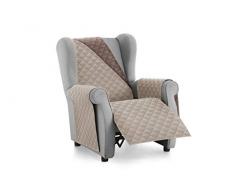 Textilhome - Salvadivano Copripoltrona Trapuntato MALU - RELAX / 1 posti - REVESIBLE. Colore Beige