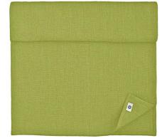 LINEN & COTTON Runner da Tavola Stoffa Colorati Hygge - 100% Lino, Verde (40 x 90 cm) Guida da Tavolo Corto Piccolo Tavolino Salotto in Tessuto per la Casa Cucina Natale TV Cabinet Cover Feste Regalo