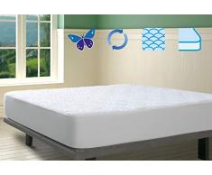 Savel, Coprimaterasso Trapuntato con Trattamento all’Aloe Vera | Microfibra Extra Morbida | Reversibile e Adattabile|Una Piazza e Mezza (120x190/200cm)